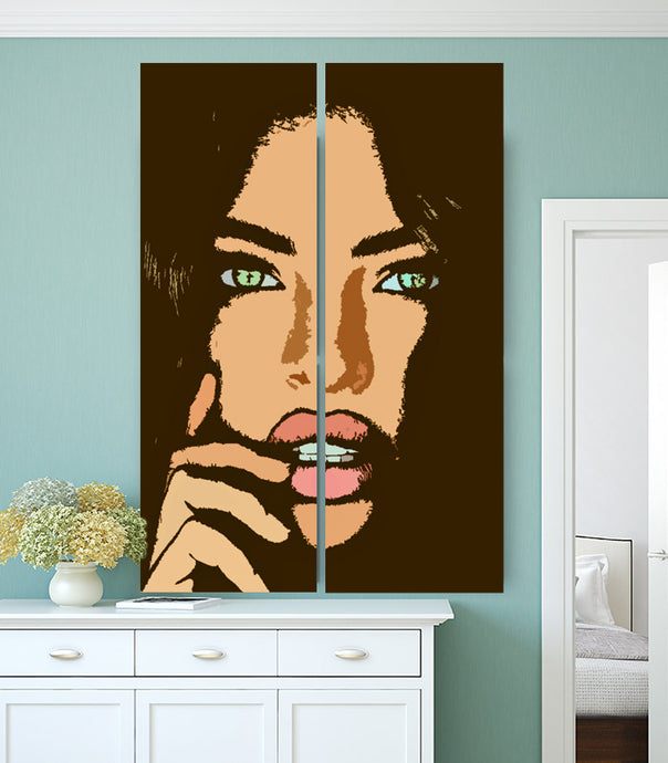 Beautiful Woman Diptych