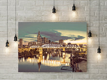 nashville bridge skyline canvas print painting photo